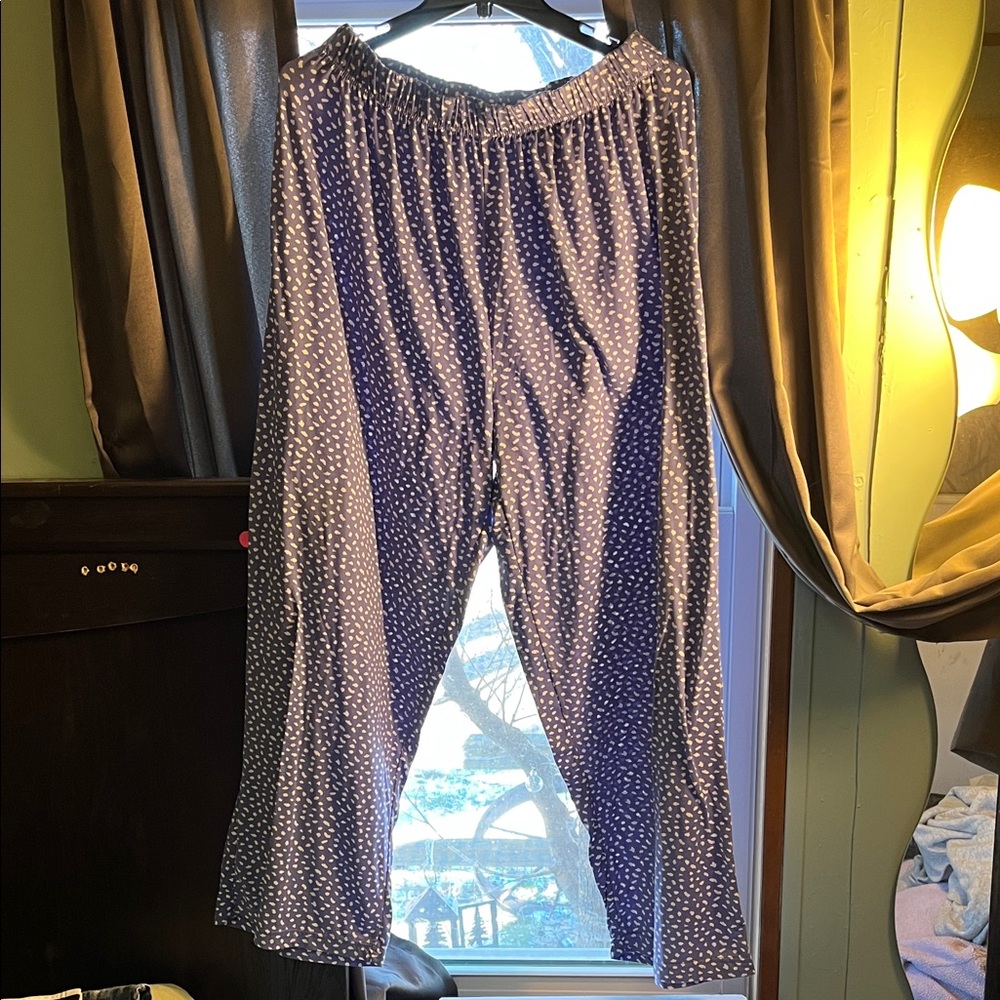 Cozy Purple/white Polka Dot Pajama Pants